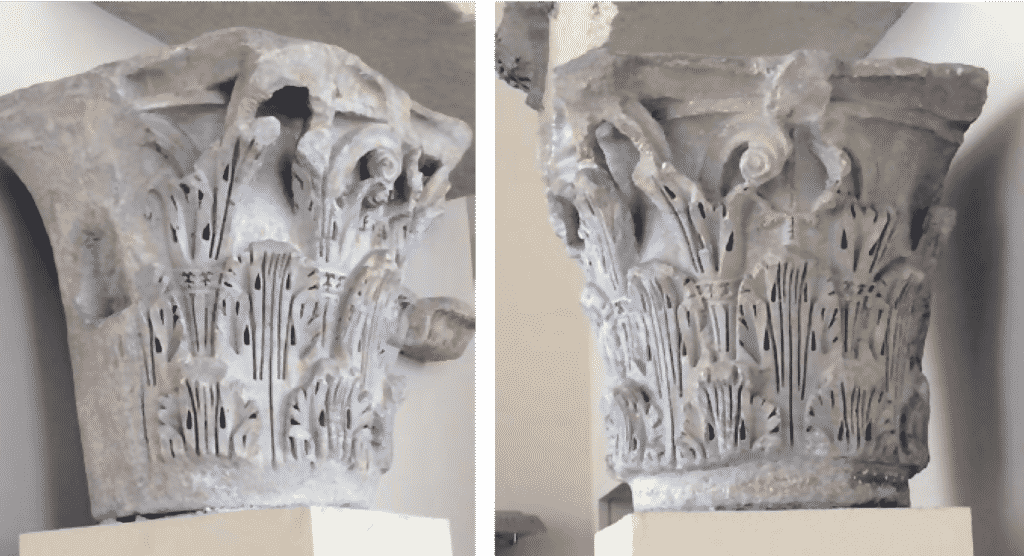 Capitello in marmo del Proconneso conservato presso il MNAT.