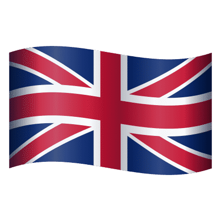 drapeau anglais signifiant l'existence d'une traduction