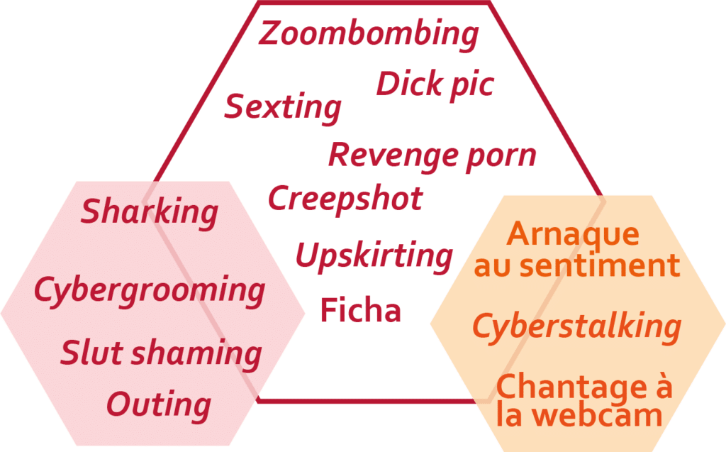 nuage de mots-clés autour de la thématique "sexe"