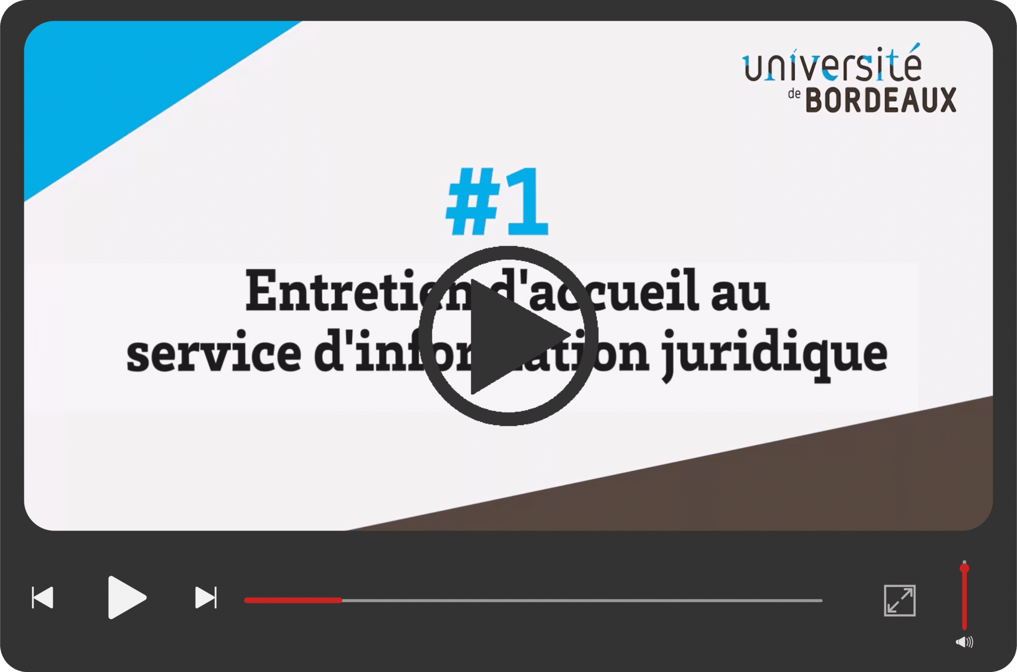 Extrait vidéo de simulation au Service d’information juridique.