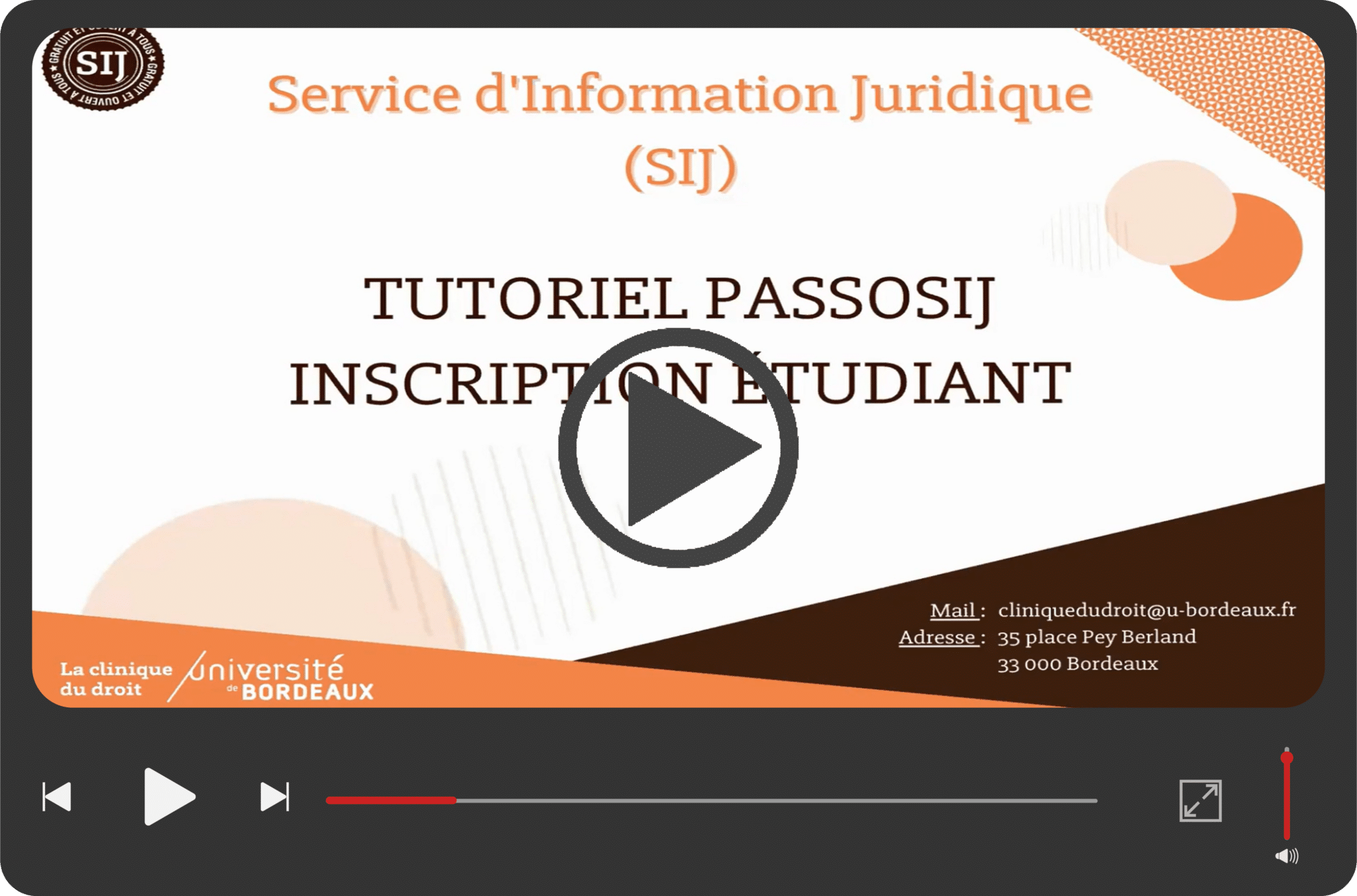 Tutoriel PASSOSIJ étudiants.