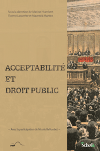 Couverture de l'ouvrage L’acceptabilité et le droit public