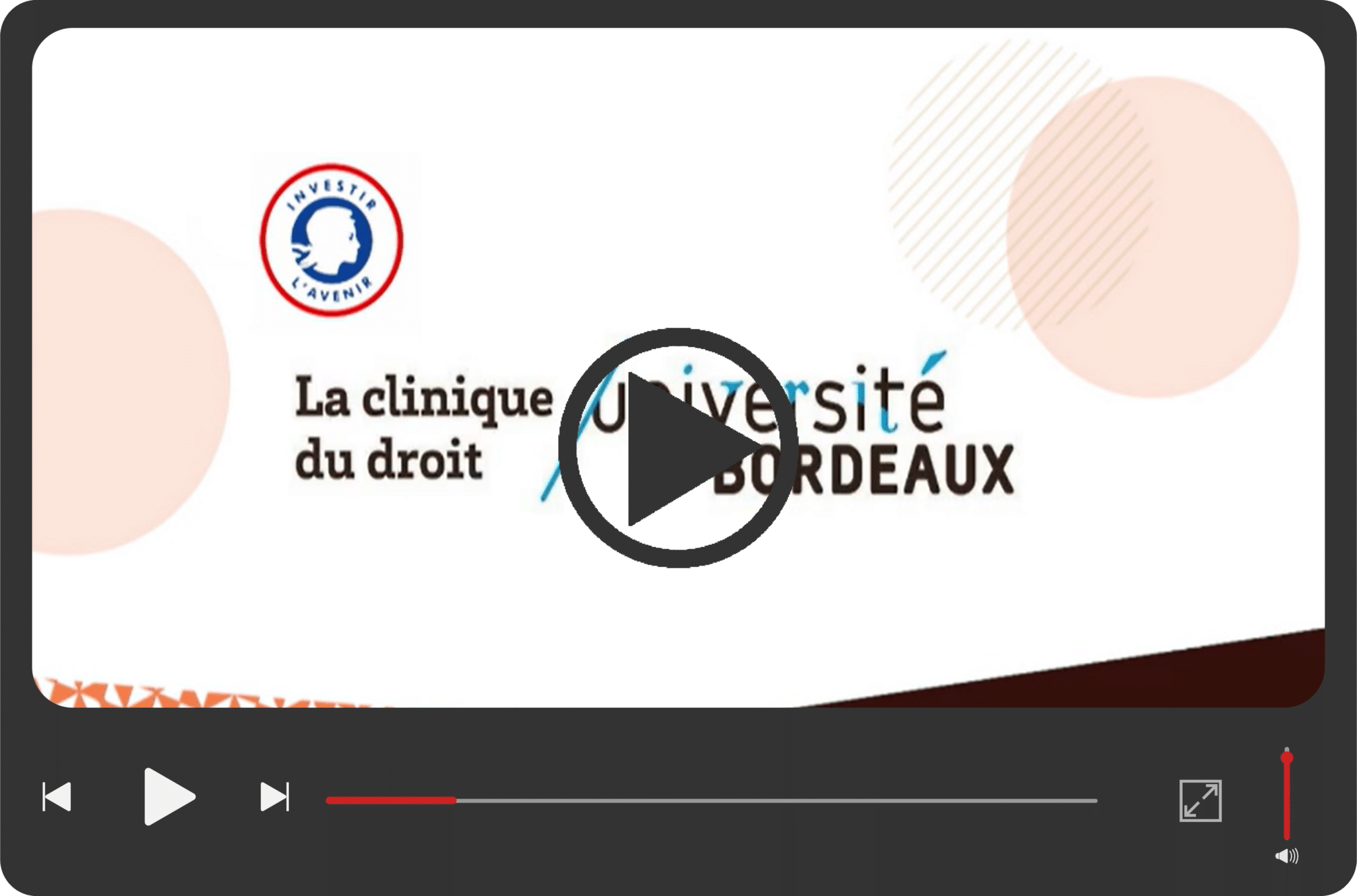 Vidéo, Genially de présentation de la Clinique du droit.