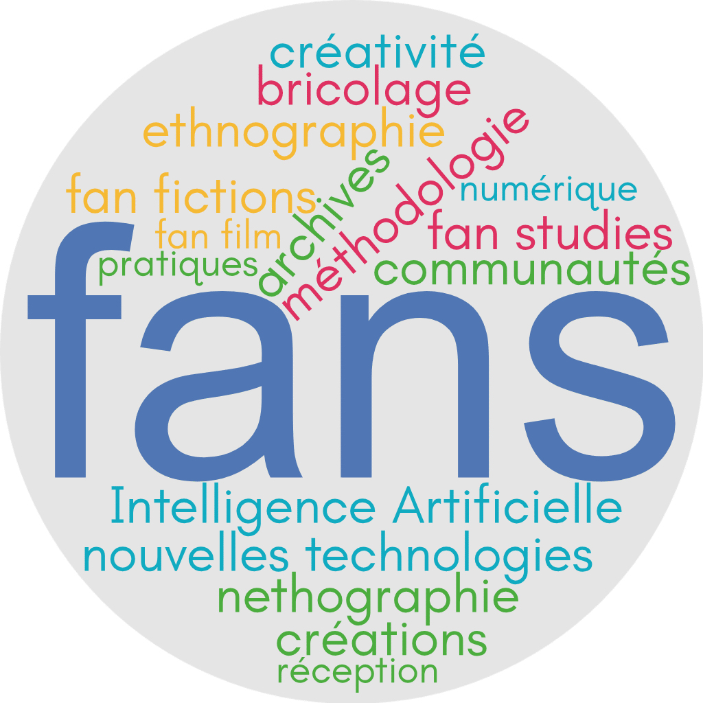 Mots clés de la publication : fans; réception; numérique; pratiques; méthodologie; nouvelles technologies; fan film; fan fictions; fan studies; archives; Intelligence Artificielle; créations; communautés; ethnographie; nethographie; bricolage; créativité; Fans; Reception; Digital; Practices; Methodology; new technologies; fan film; fan fiction; fan studies; archives; artificial intelligence; creation; communities; ethnography; nethography; creativity; 