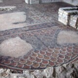 Fig. 33. Triclinium : pavement de l’abside sud. Pavement