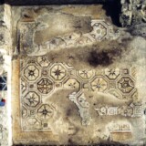 Fig. 41. Mosaïque du vestibule 9 (cl. M.-P. Raynaud, CNRS). Vestibule 9