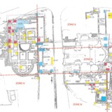 Fig. 7. Numérotation des sondages (plan d’après J. Doreau). Numérotation des sondages