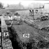 Fig. 9. Vue générale de la galerie 2 prise depuis le nord (cliché fouilles anciennes). Vue générale de la galerie 2