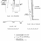 Fig. 51. Relevé des vestiges découverts par Max Sarradet. Relevé des vestiges découverts par Max Sarradet.