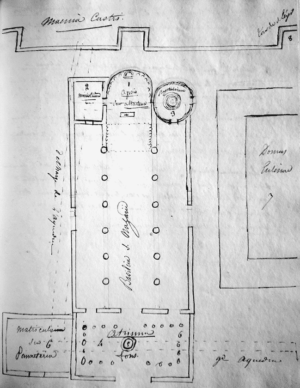 <figcaption style="line-height: 1em;"><i class="fas fa-tint"></i><span style="font-size: 11px;"> <b>Fig. 26. </b>
Essai de restitution de Saint-Nazaire par l’abbé Devoucoux, Bibliothèque de la Société Éduenne, Fonds Devoucoux, Album n° 11. © S. Balcon-Berry.</span></figcaption> Essai de restitution de Saint-Nazaire par l’abbé Devoucoux, Bibliothèque de la Société Éduenne, Fonds Devoucoux, Album n° 11. © S. Balcon-Berry.
