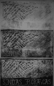 Encrage et impressions de pierre. (Papel coreano Hanji 40/45 gramme, (70 x 37 gr.), galerie de la Casa de Velázquez © CVZ.
