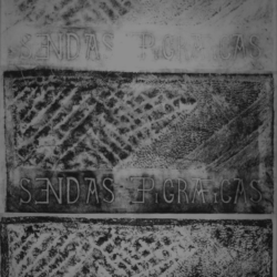 Encrage et impressions de pierre. (Papel coreano Hanji 40/45 gramme, (70 x 37 gr.), galerie de la Casa de Velázquez © CVZ.
