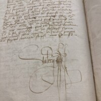 Bullaire de Valier et signature de l'auteur