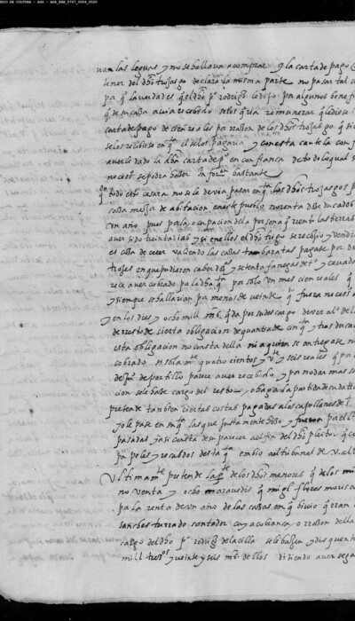 Apéndice 1: carta manuscrita de Mateo Alemán, 23 de junio de 1583 (AGS, EH, leg. 767, doc. 8-10).