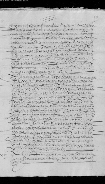 Apéndice 4. Testimonios realizados a instancias de Mateo Alémán ante el alcalde ordinario de Usagre, Juan de Porras y, presente un escribano público, a 28 de septiembre, por diversos vecinos sobre su actuación como juez de comisión (AGS, EH, leg. 761, docs. 148-159).